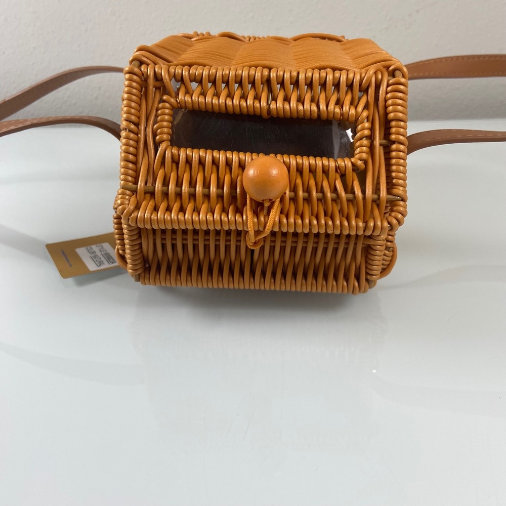 Tommy Bahama Womens Natural Wicker Jeep Novelty Bag NEW Tropical Whimsy - Picture 5 of 7